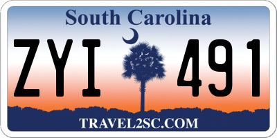 SC license plate ZYI491