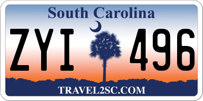 SC license plate ZYI496