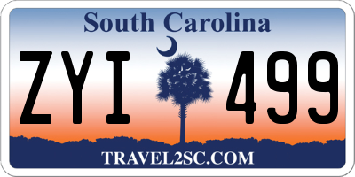 SC license plate ZYI499