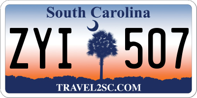 SC license plate ZYI507
