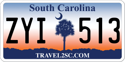 SC license plate ZYI513