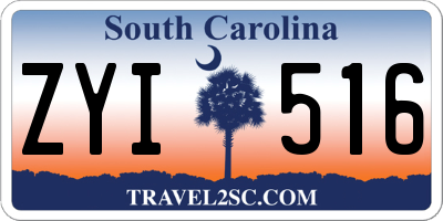 SC license plate ZYI516