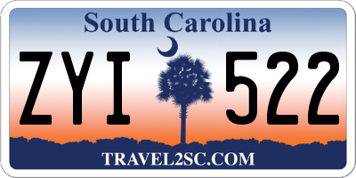 SC license plate ZYI522