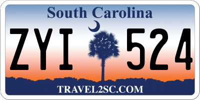 SC license plate ZYI524