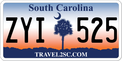 SC license plate ZYI525