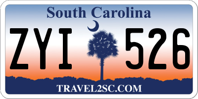 SC license plate ZYI526