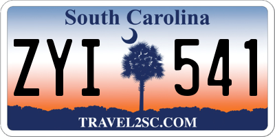 SC license plate ZYI541