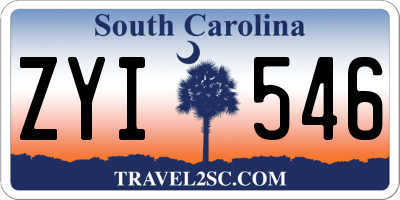 SC license plate ZYI546