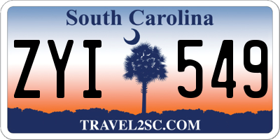 SC license plate ZYI549