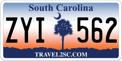 SC license plate ZYI562