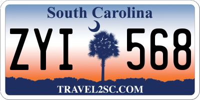 SC license plate ZYI568