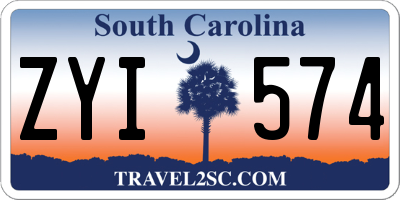 SC license plate ZYI574