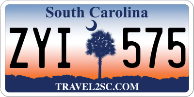 SC license plate ZYI575