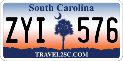 SC license plate ZYI576