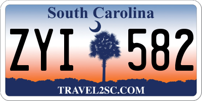 SC license plate ZYI582