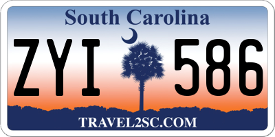 SC license plate ZYI586