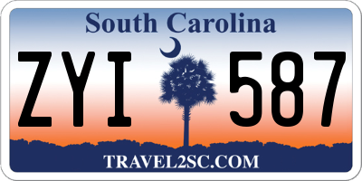 SC license plate ZYI587