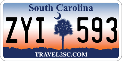 SC license plate ZYI593
