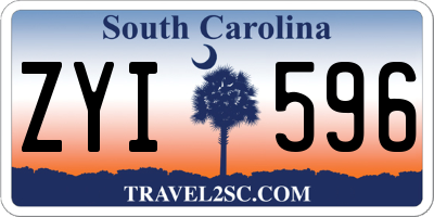 SC license plate ZYI596
