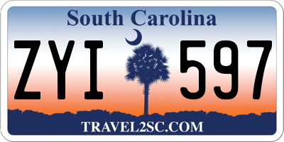 SC license plate ZYI597