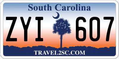 SC license plate ZYI607