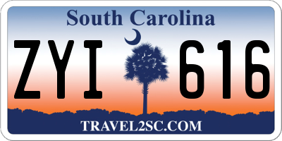 SC license plate ZYI616