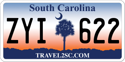 SC license plate ZYI622
