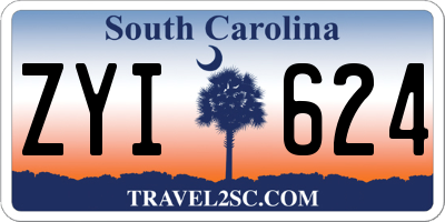 SC license plate ZYI624