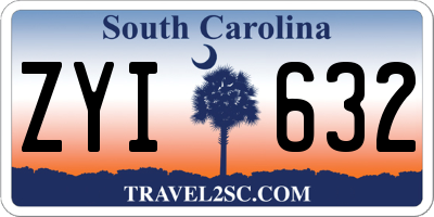 SC license plate ZYI632