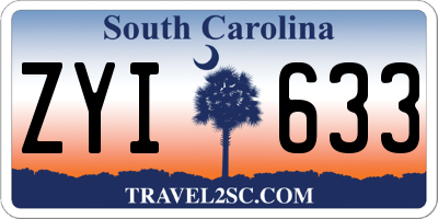 SC license plate ZYI633