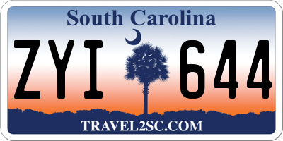 SC license plate ZYI644