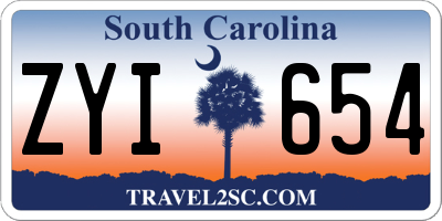 SC license plate ZYI654