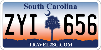 SC license plate ZYI656
