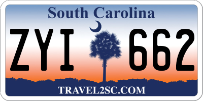 SC license plate ZYI662