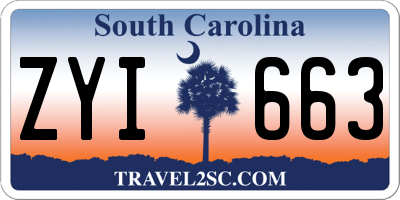 SC license plate ZYI663