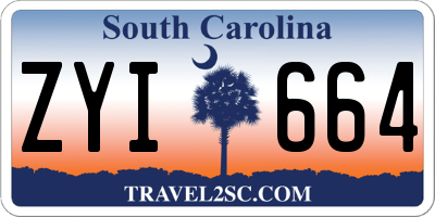 SC license plate ZYI664