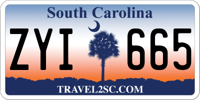 SC license plate ZYI665