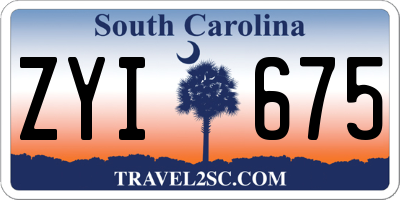 SC license plate ZYI675