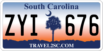 SC license plate ZYI676