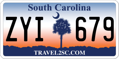 SC license plate ZYI679