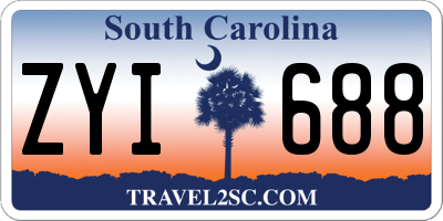 SC license plate ZYI688