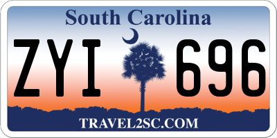 SC license plate ZYI696