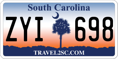 SC license plate ZYI698