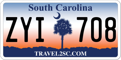 SC license plate ZYI708