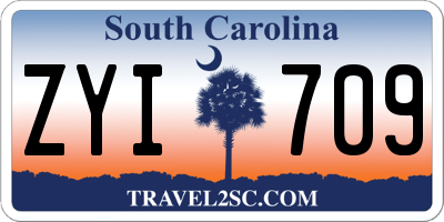 SC license plate ZYI709