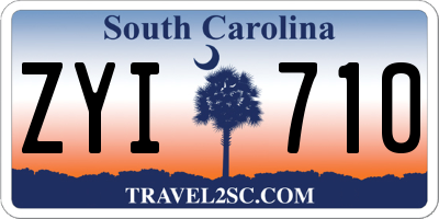 SC license plate ZYI710