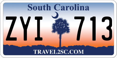 SC license plate ZYI713
