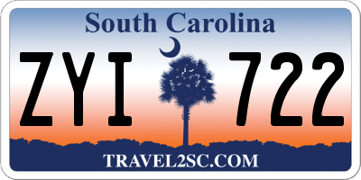 SC license plate ZYI722