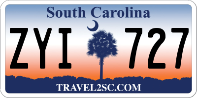 SC license plate ZYI727