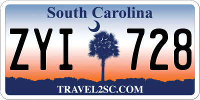 SC license plate ZYI728